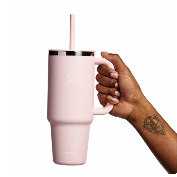 Hydro Flask 40 oz Pink Tumbler with Flexible Straw - Picture 3 of 9